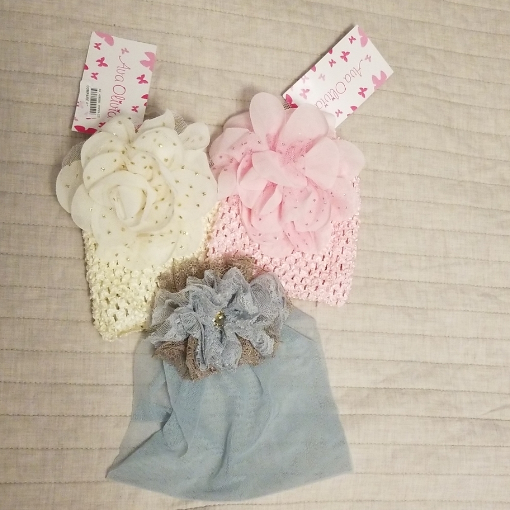 3 Baby Knitted Hats